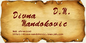Divna Mandoković vizit kartica